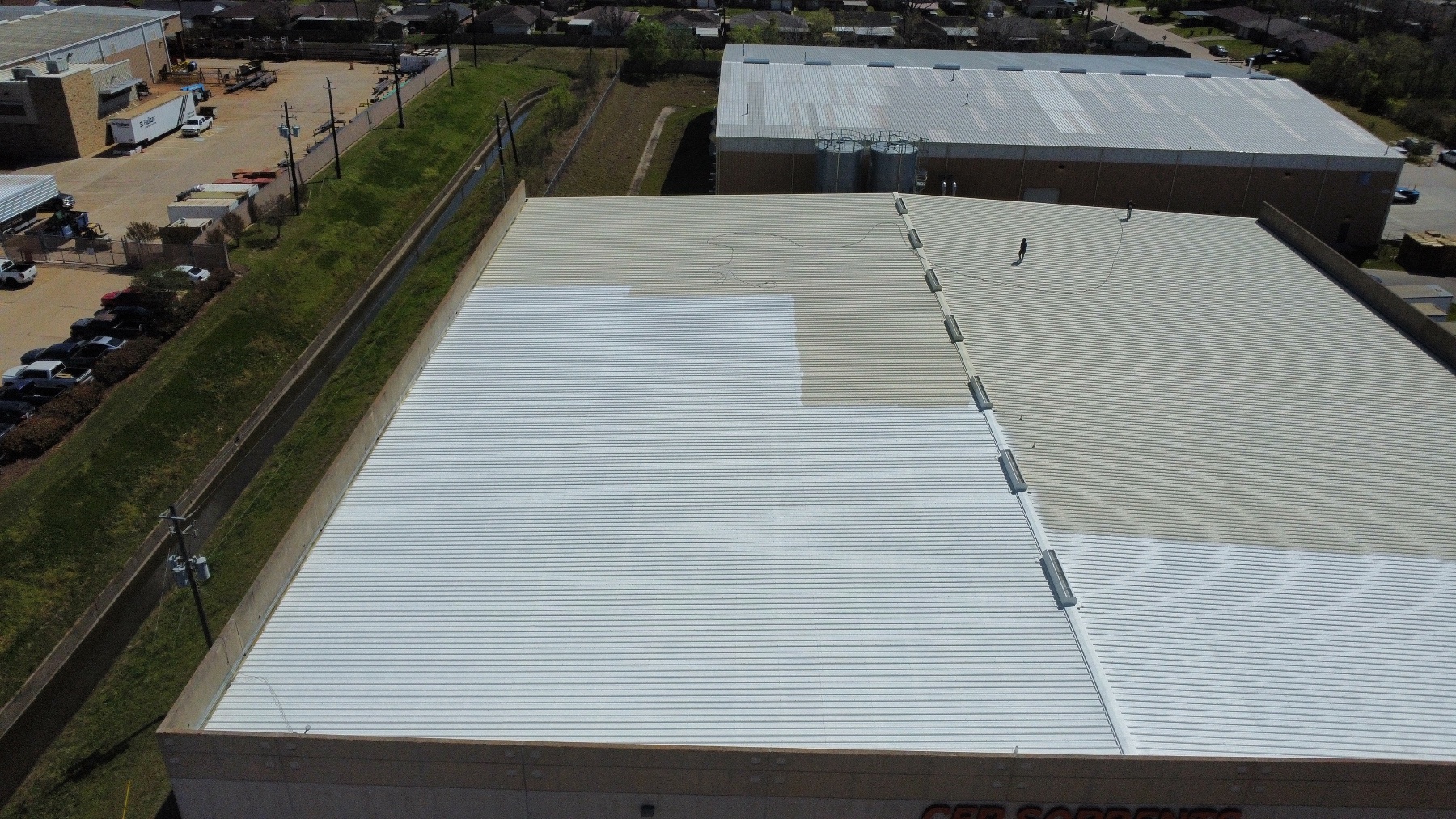 During photo of the roofing project