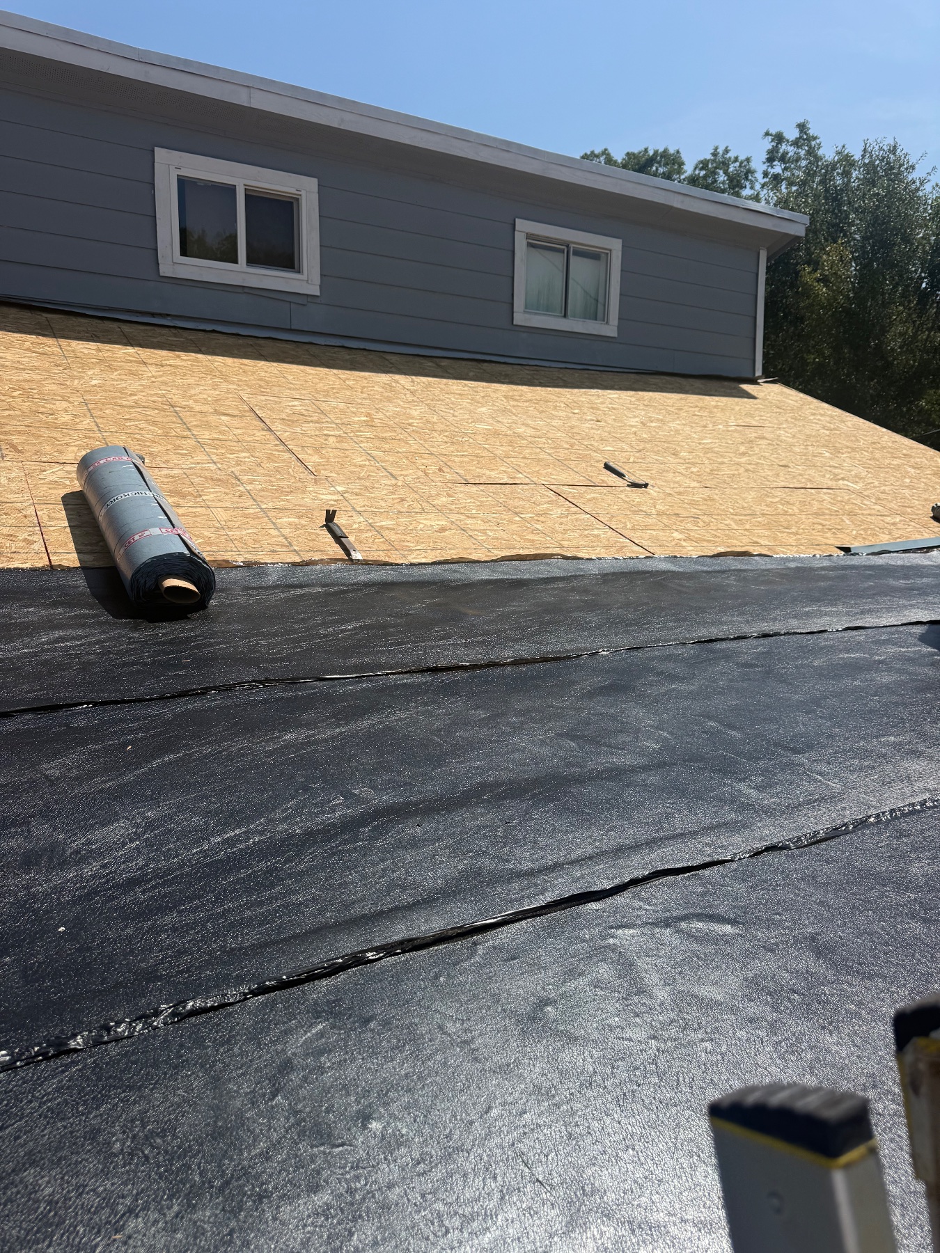During photo of the roofing project