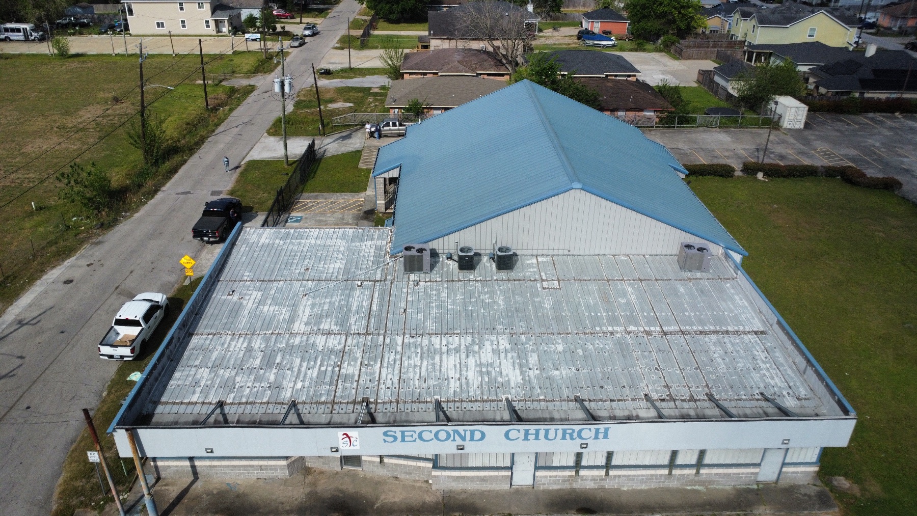 Before photo of the roofing project