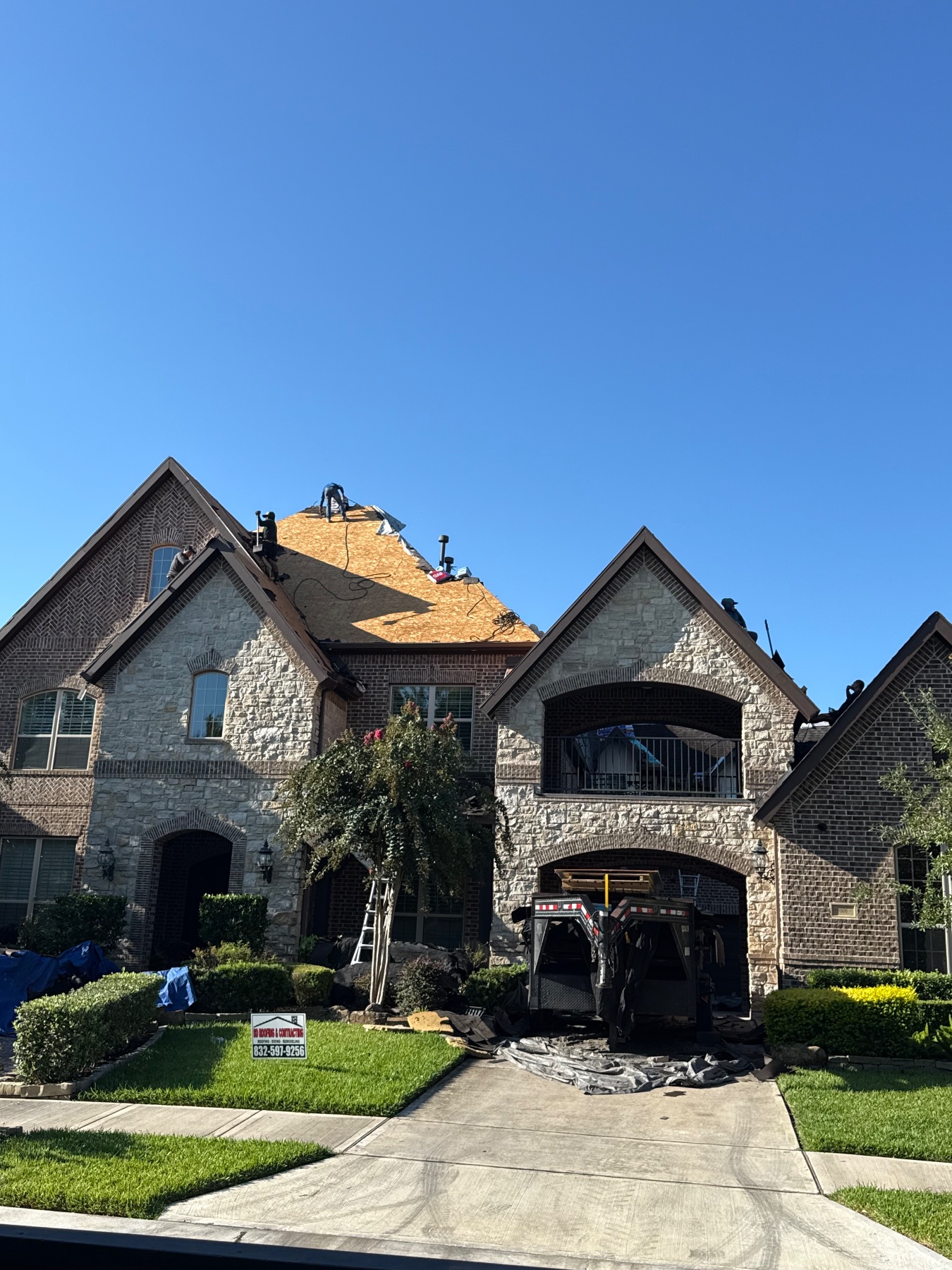 Before photo of the roofing project