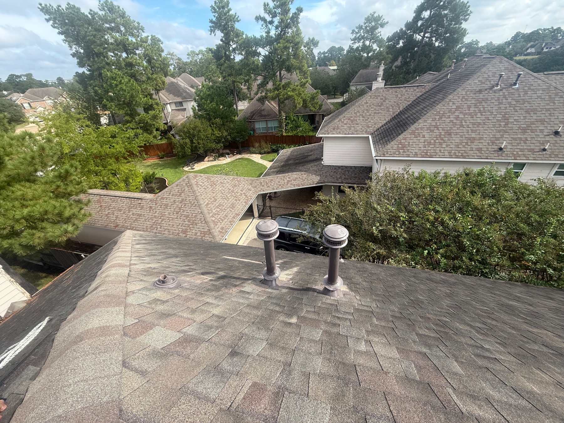 After photo of the roofing project