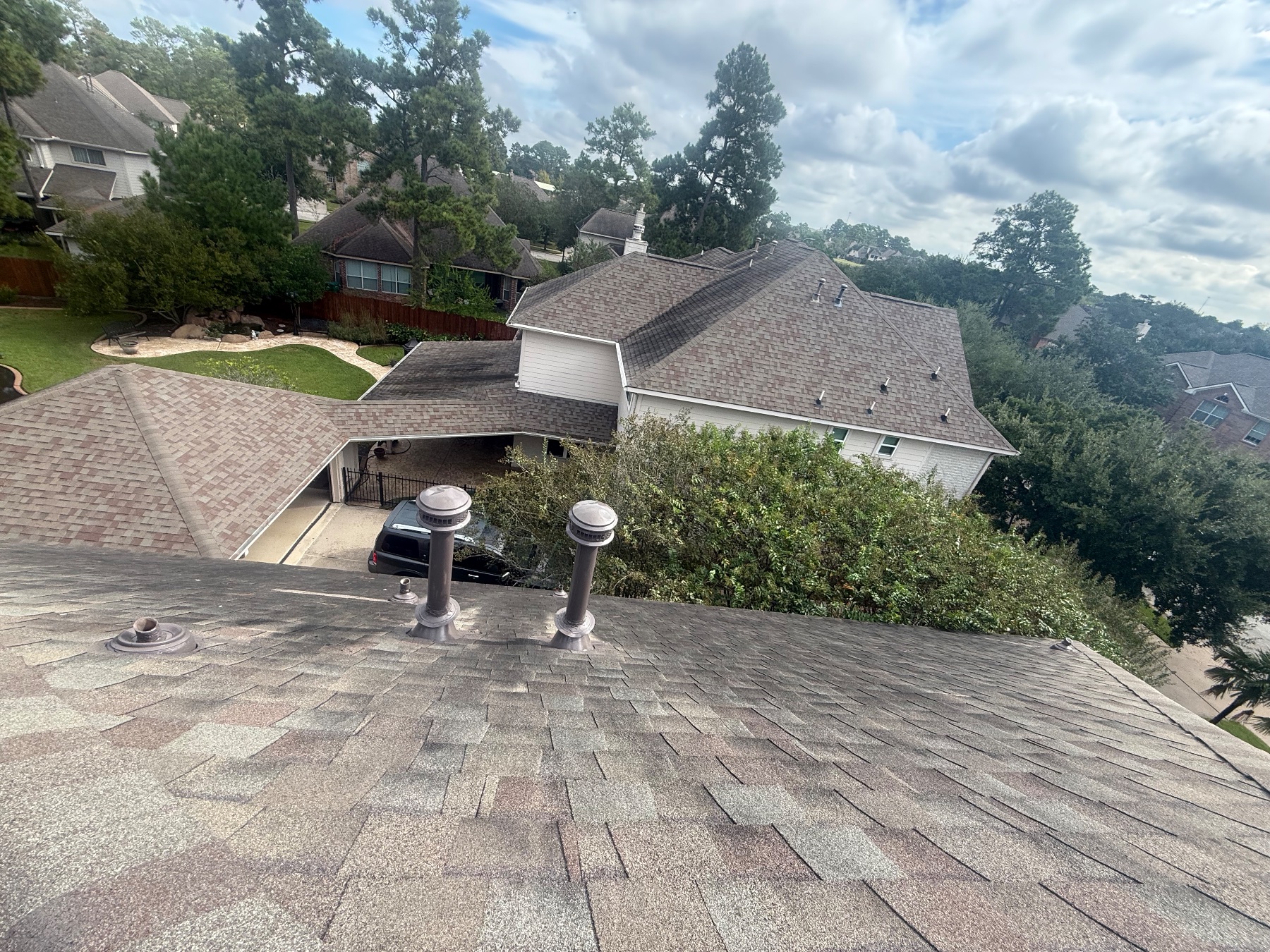 After photo of the roofing project