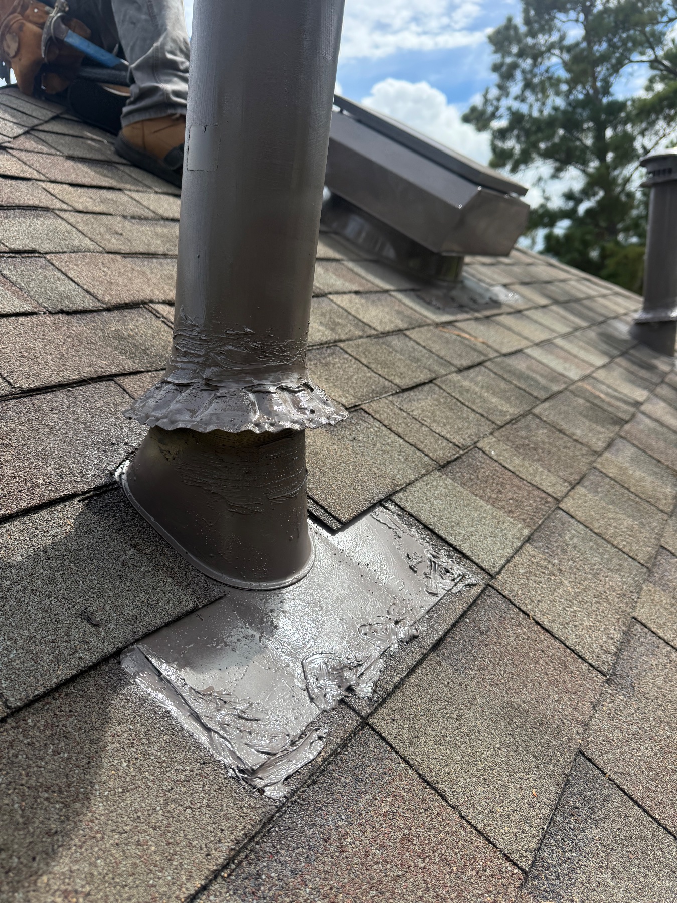 After photo of the roofing project