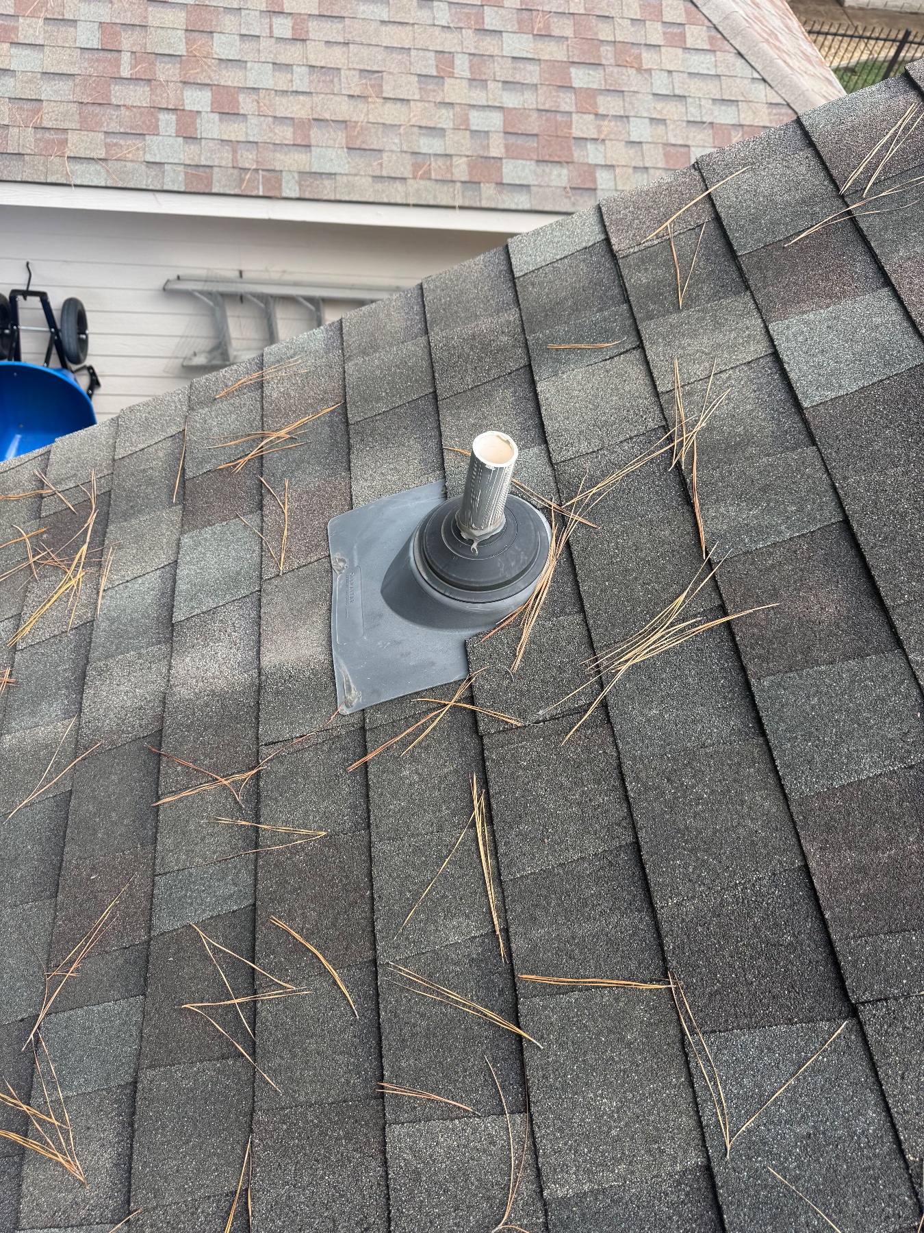Before photo of the roofing project