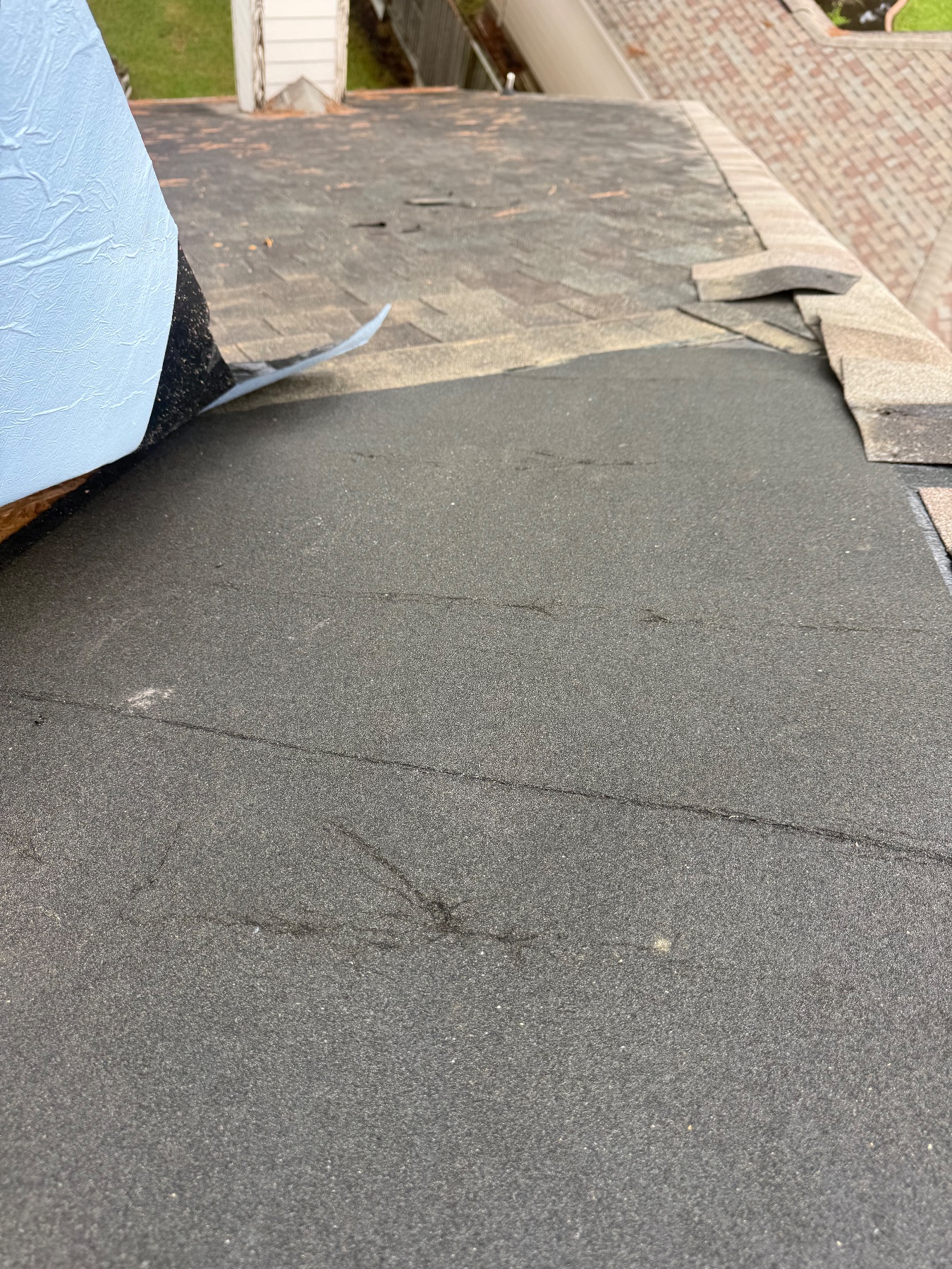 During photo of the roofing project